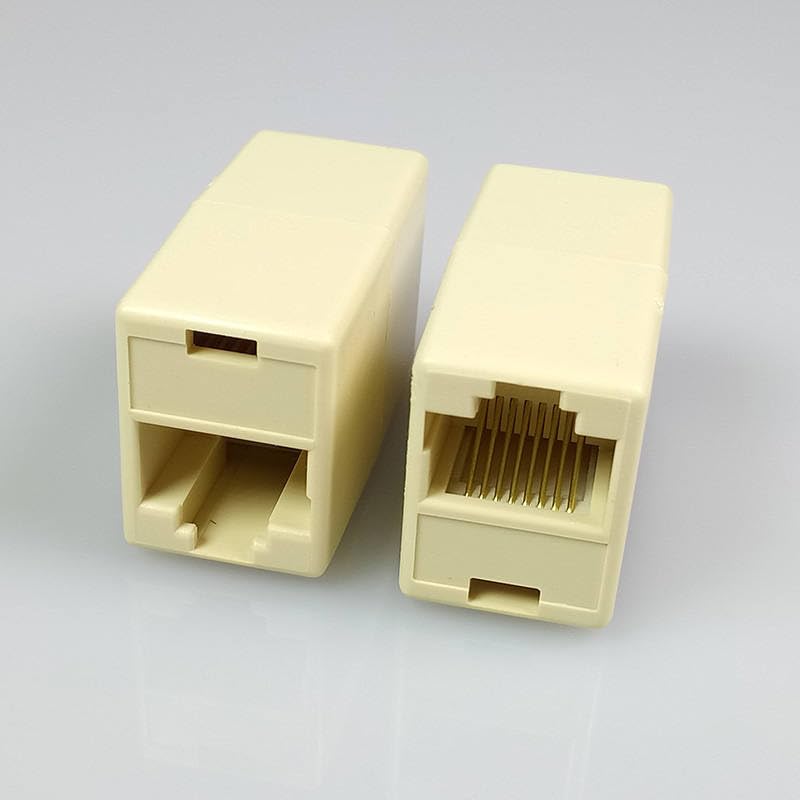 100pcs/lot Newtwork Ethernet LAN Cable Coupler Connector RJ45 CAT 5 5E Extender Plug Adapter Factory