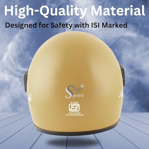 Image of Sage Square Audi Full Face Clear Visor Helmet | ISI Certified | High Standard Safety | Extra Comfort & Stylish