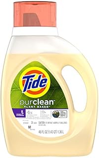 Tide Purclean plant based liquid laundry detergent, honey lavender, 32 loads, 46 Fl Oz