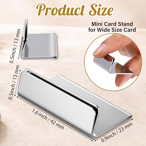 Image of 30 Pcs Table Number Holders Silver Glossy Finish | Metal Place Card Stands for Weddings Parties, Display Price Tags Food Signs, Restaurants Events, 1.6 inchx0.5 inchx0.6 inch