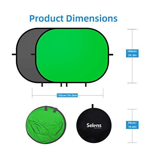 Fond vert pliable Chromakey Selens pour streaming et visio - 3