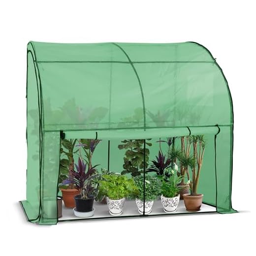Relaxdays Frühbeet Alu, Stecksystem, lichtdurchlässig, UV-Schutz, Mini Gewächshaus, HxBxT: 100 x 50 x 50 cm, transparent 10 VOUNOT® Gewächshaus Foliengewächshaus, Anlehngewächshaus mit Seitenwände Aufrollbar, Tomatengewächshaus Winterfest Stabil, 200x100x180cm Grün