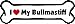 Imagine This Bone Car Magnet, I Love My Bullmastiff, 2-Inch by 7-Inch