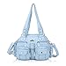 angel kiss Damen Handtasche tasche damen Umhängetasche 2 hauptfächer Multifunktionale Rucksack Weiches PU Leder mit Reißver Schlusstaschen Elegante Damenumhängetasche für Büro Schule Einkauf