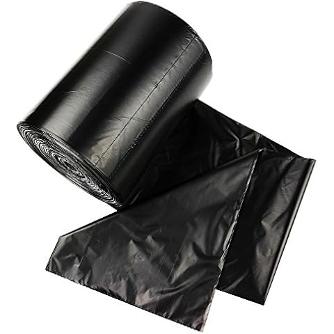 Nicesh 8 Gallon Medium Trash Can Liners,130 Counts, Black Cover