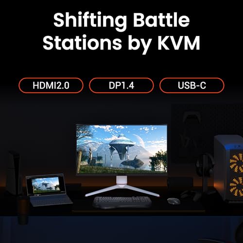 شاشة ألعاب موبيوز EX271Q مقاس 27 بوصة بدقة 2K QHD وتردد 180 هرتز وزمن 1 ثانية بمنفذ USB-C بقوة 65 وات، HDR400، وتقنيات ذكاء اصطناعي للتباين ومحرك بيكس سول، مع دعم KVM وجهاز ريموت من بين كيو