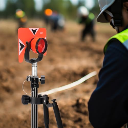 Surveying Prism, All-Metal Single Tilt Prism With Case for Land Surveying Prism for Total Stations