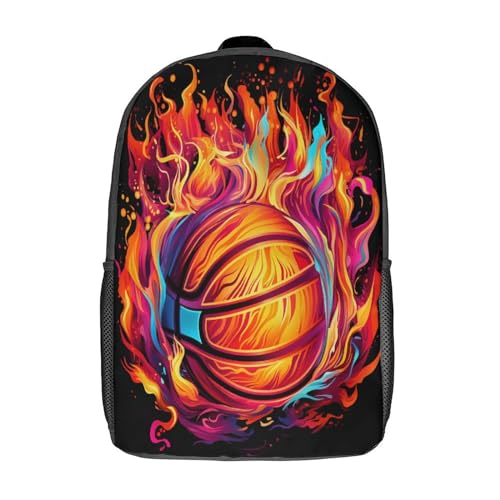 Sac à dos de basket-ball pour école robuste et léger de 17 pouces