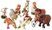 Hard to Find 10 Piece Ice Age Figure Play Set Featuring Crash, Eddie, Ellie, Scratte, Manny, Scrat, Sid and More - Figures Range from 3" to 4" Tall