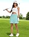 M MOTEEPI Women's Skort with Zipper Pockets Knee Length Golf Tennis Skirts Hight Waist Athletic Workout Clothes Teal XX-Large