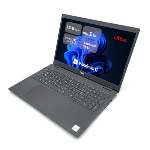 Latitude 3510 ■ 15.6型HD (1366×768) - 第10世代 Core i5- メモリ32GB - SSD 1TB - webカメラ-WiFi&Bluetooth - Win11搭載 - MS Office 2019 (整備済み品)