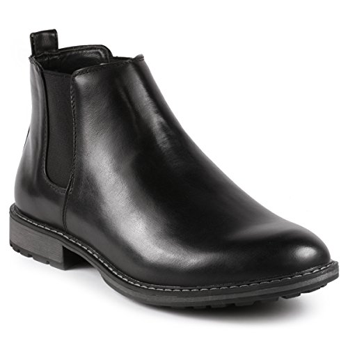 Metrocharm MC137 Men's Formal Dress Chelsea Ankle Boot (11 D(M) US, Black)