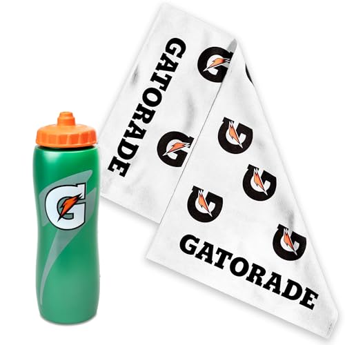 Individual Workout Kit - One 32 oz Gatorade G Bottle and 1 NEW Gatorade 'G' Towels