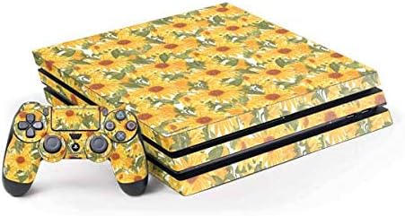 Skinit Decal Gaming Skin Compatible with PS4 Pro Console and Controller Bundle - Officially Licensed Bouffants and Broken Hearts Sunflowers Design