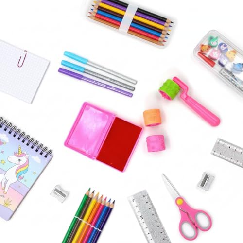 Image of Crackles Rolling Stamp for Kids Boys & Girls /Handle Wheel Roller Stamp with inkpad Diary DIY Stamp Set Creative for DIY Scrapbooking Card Making Kids Return Gifts Pack of 6. Random Designs