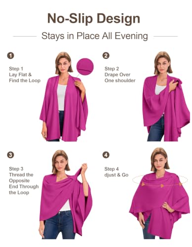 Image of PULI Womens Cross Front Poncho Shawl Wrap Elegant Wedding Formal Gift