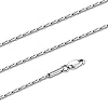 FOSIR 2MM Titanium Stainless Steel Silver Mens Womens Italy Link Chain Necklace 18-30 Inch #1
