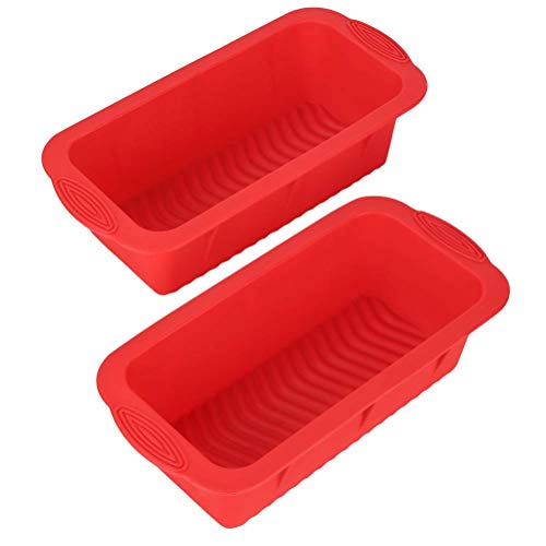 POPBLOSSOM Set of Two Nonstick Loaf Pan for Homemade Bread Making,Soap, Fudge, Meatloaf