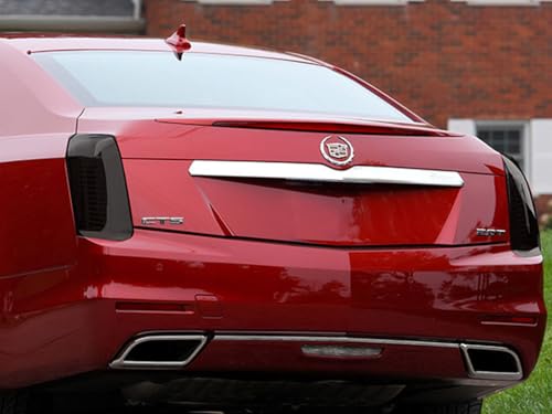 Rvinyl Tail Light Tint Covers Compatible with Cadillac CTS 2008-2013 (Sedan) - Blackout Smoke