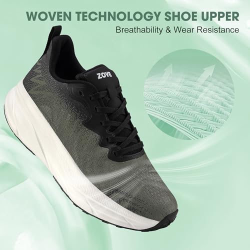 Image of ZOVE Wide Toe Box Shoes Women Extra Wide Width Sneakers Ultra Light Road Running Shoes Non-Slip Tennis Sneakers Breathable Walking Athletic