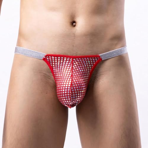 Men's Low Waist Briefs Half Coverage Sexy Triangle Briefs Sequin Bulge Pouch Bikini Briefs Underwear4