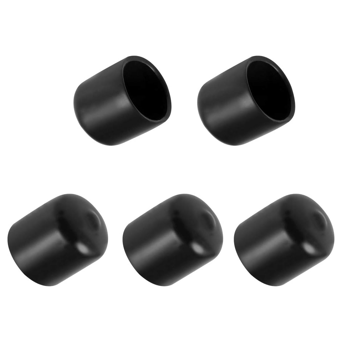 ROWORKX 21mm Rubber End Caps for Metal Rods, Screws, Furniture Tips 5pcs — image 1