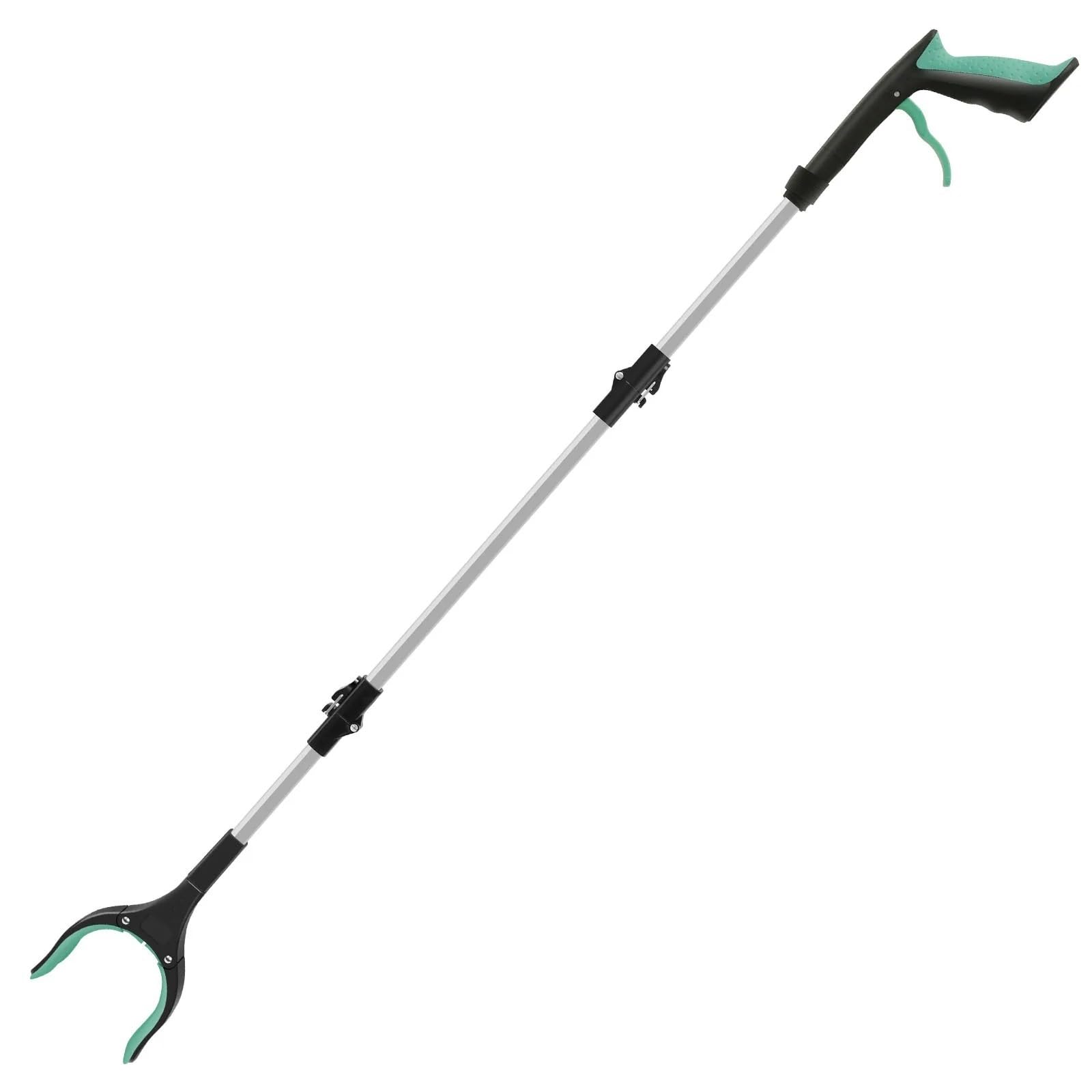 Recogedor Pinza Superior 2 uds extensor de pinza plegable herramientas manuales recogedor de basura recogedor de basura plegable portátil herramientas de recogida con mandíbula antideslizante(Green)