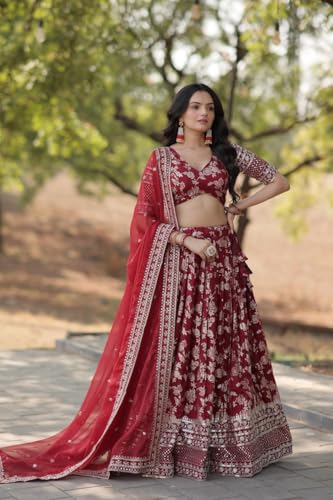 ITASHIYA indian ready to wear lehenga choli for women flared party night with stitched blouse LW-7080