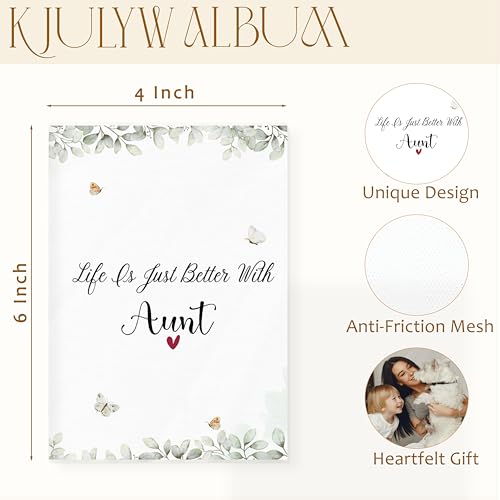Álbum de fotos para tía, 4x6 pulgadas, regalo personalizado para cumpleaños de sobrino o sobrina, álbum pequeño de recuerdos con 18 bolsillos para 36 fotos miniatura 7