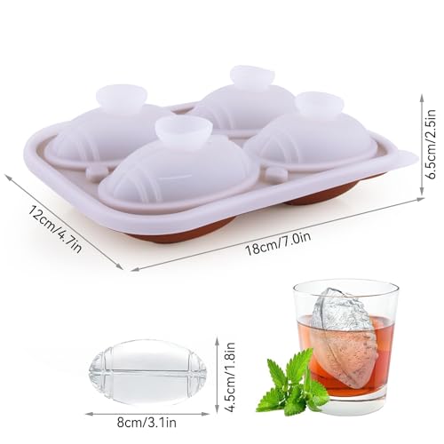 SilverChry Ice Ball Mould, Round Ice Cube Tray, Ice Cube Tray with Lid and Funnel, BPA Free, Stackable, for Cocktail Whiskey - Image 2