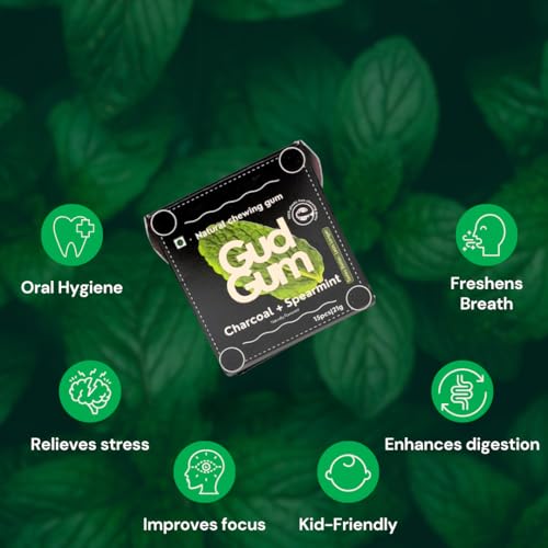 Image of Gud Gum- Natural, Plastic Free Chewing Gum -21g x 4 - Mini Pack of 4- No added artificial colours, flavours & sweeteners