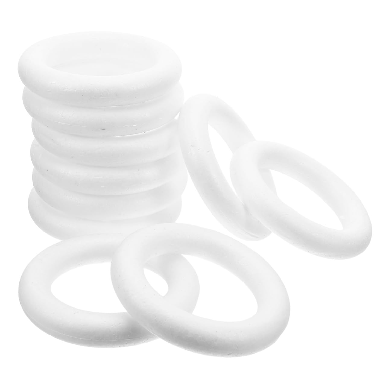 Veemoon 10pcs Foam Circles for Crafts Blank Design Foams Circle for Kids Painting Diy Foam Craft Circle for Xmas Tree Party Props and Home Decoration