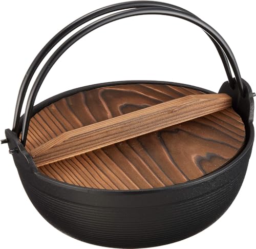 Iwachu 21007 Furusato Hot Pot, Deep 18, Black Baking, Inner Diameter 7.1 inches (18 cm), For Direct Fire, Nambu Ironware