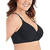 Vanity Fair Women's Plus Size Beauty Back Smoothing Seamless T-Shirt Bra, Midnight Black, 42D