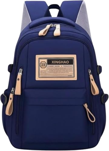 Mochila Masculina Feminina Notebook Viagem Trabalho Escola Escolar Preta Grande Impermeável Reforçada Resistente Passeio Casual (AZUL)
