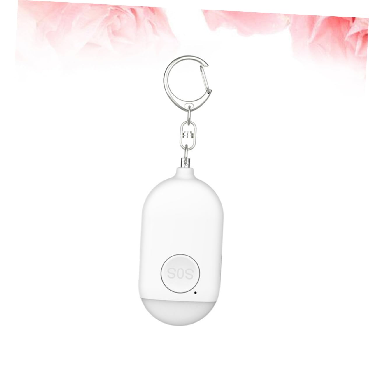 jojofuny 3pezzi Allarme Personale Di Sicurezza Con Torcia Led Dispositivo Di Emergenza Compatto Per Donne Jogger e Persone Anziane Kit Di Sicurezza Portatile Per Protezione Personale Bianco