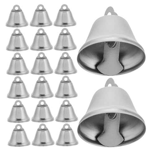 Housoutil 30pcs Decorative Wind Chime Accessories Wreath Xmas Bells Tiny Jingle Bells Tiny Bells Xmas Decorative Bell Christmas Bell Christmas Craft Bells Jingle Bell Pendant Silver Iron