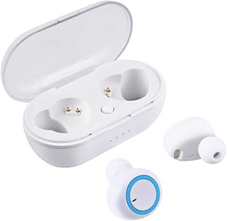 Fones de ouvido Bluetooth Com Microfone Intra-Auricular Bluetooth 5.0 Estéreo Mini Esportes Y50 Bliksem (Y50-Branco)