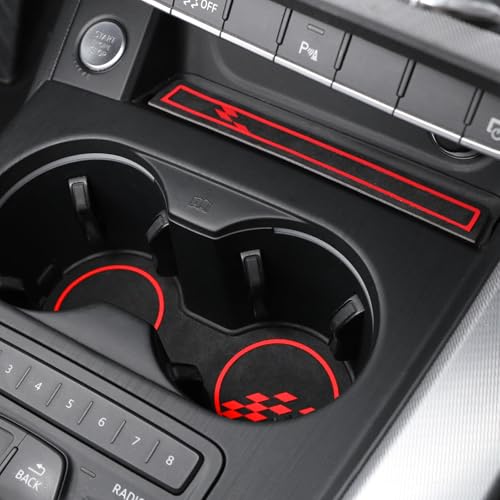 BETTERHUMZ Car Cup Holder Coaster Compatible with Audi A4 S4 B9 A5 S5 RS5 2017-2024 Center Console Storage Box Pad Car Interior Accessories (for Alcantara)
