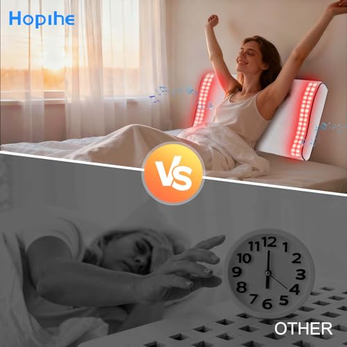 Image of Hopihe Sunrise Pillow, Sound Machine for Sleep with Bluetooth Speaker & Sunset Simulation, Smart Pillow with Wake Up Light, Sunset Lamp, White Noise Machine for Adults Kids