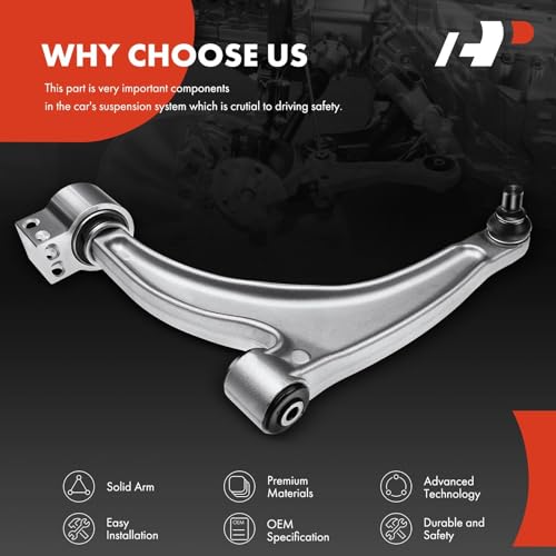 A-Premium Front Left Lower Control Arm, with Ball Joint & Bushing, Compatible with Chevy Malibu 2004-2012, Pontiac G6 2005-2010, Saturn Aura 2007-2009 - Image 6