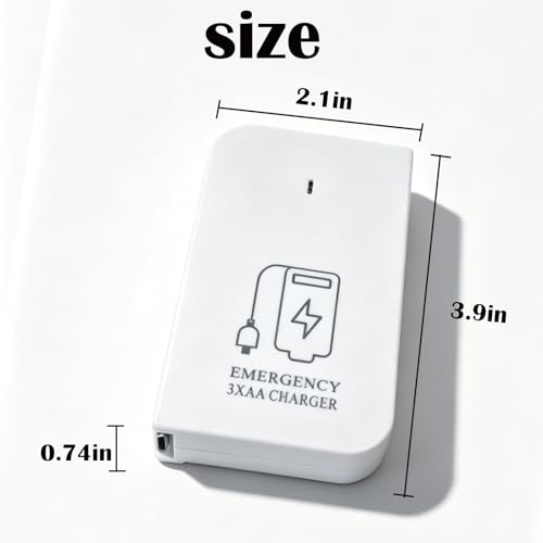 Cargador de emergencia para teléfono con baterías AA USB miniatura 2