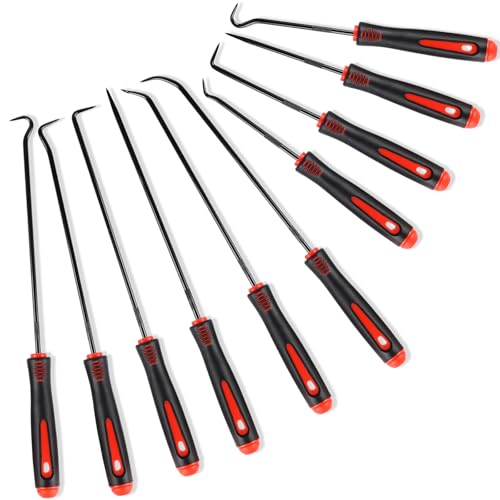 image for Rindion 10PCS Pick Set Mechanic, Hook and Pick Tool Set with Non-Slip 