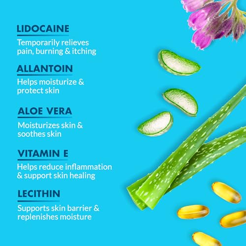 Image of Ebanel 5% Lidocaine Numbing Cream, Pain Relief Cream Burn Itch Cream, 2-Pack Topical Anesthetic Lidocaine Cream Maximum Strength with Vitamin E for Local and Anorectal Uses, Hemorrhoid Treatment