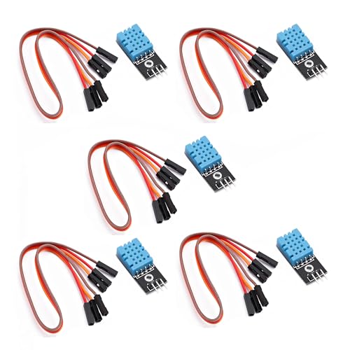 Teyleten Robot DHT11 Digital Temperature and Humidity Sensor Module for Arduino Raspberry 5pcs