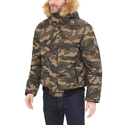 Image of Tommy Hilfiger Men's Arctic Cloth Quilted Snorkel Bomber Jacket (Standard and Big & Tall)