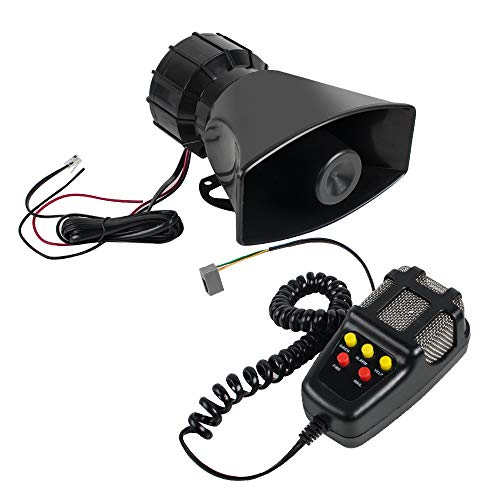 image for Enshey 12V 100W Car Alarm 5 Tone Loud Security Alarm Car Horn Siren Wa