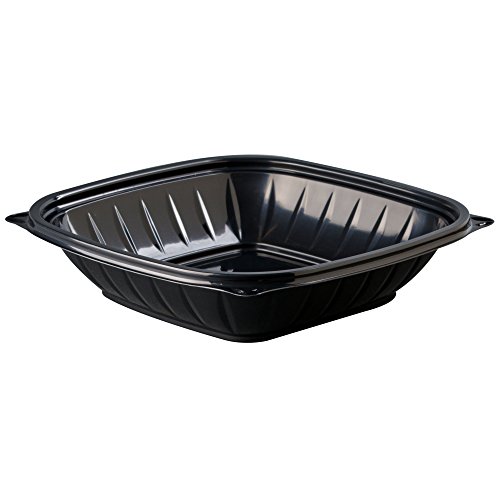 DART PresentaBowls 'Square Polypropylene Bowl Black, 32 oz. | 252/Case