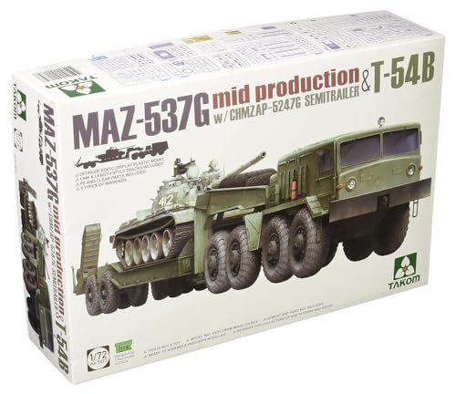 Kit Maquette MAZ-537G et Char T-54 Takom 5013 1/72 militaire