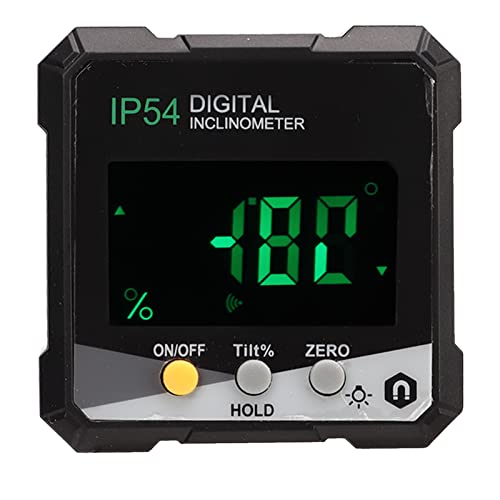 Inclinómetro digital con pantalla LCD y base magnética miniatura 3
